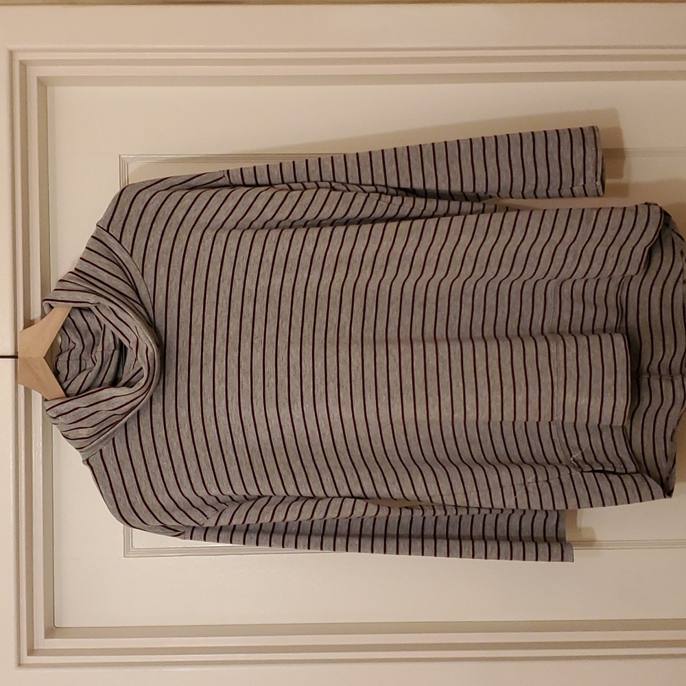 Striped Cowl Neck Longsleeve Shirt |Liz Claiborne| Large (L) Long Sleeve